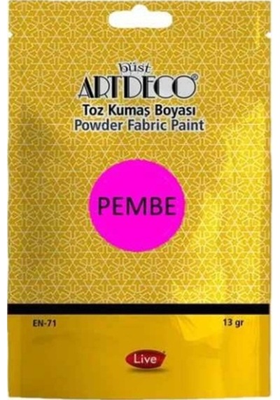 Artdeco Toz Kumaş Boyası 13gr Pembe - 2 Adet