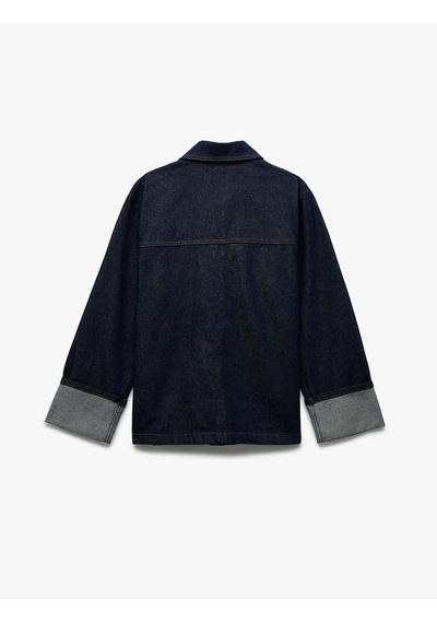 Koton Pamuklu Cep Detaylı Klasik Yaka Düğmeli Denim Ceket Koyu İndigo 5sal50027md Dark Indigo İndigo Koton Pamuklu Cep Detaylı Klasik Yaka Düğmeli Denim Ceket Koyu İndigo 5sal50027md Dark Indigo İndigo