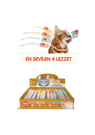 Sıvı Kedi Ödül Maması- 100'lü Dev Paket