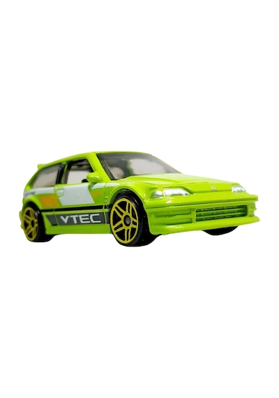 Hot Wheels '90 Honda Civic Ef - Hw: '70s Vs '90s Yeşil 1/64 Diecast Model Araba Çok Renkli