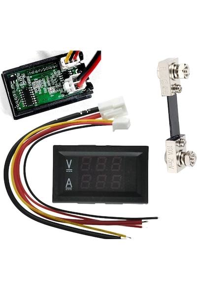 Yate10 Dc 0-100v 0-100a Voltampermetre+şönt Bara Direnci