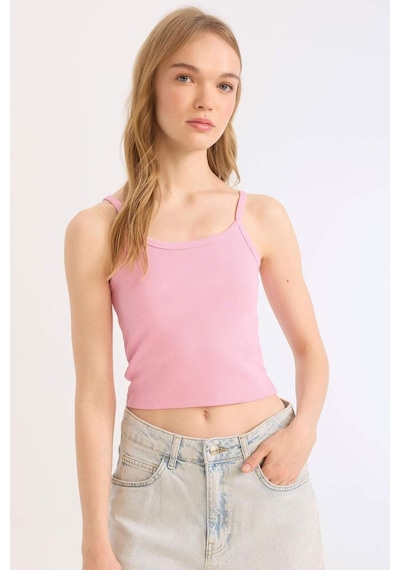 DeFacto 	Coool Fitted Vücuda Oturan Fitilli Kaşkorse Askılı Basic Düz Atlet B0563AX25SMPN649
