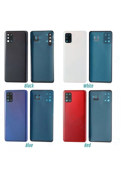Samsung Uyumlu A30 Arka Kapak Kamera Camlı Beyaz