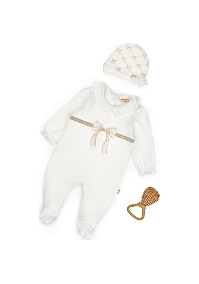 Babycosy Organic Wear Bebek Tulum Şapka %100 Organik Pamuk , Bebek - Yenidoğan- Csy8149 Taş