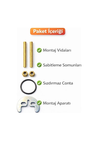 2 Li Paket Lavabo Batarya Ay Takımı Montaj Seti Musluk Sabitleme Aparatı Vida Somun Conta Seti Diğer