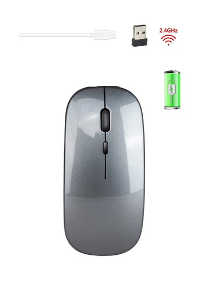 Renkli Led Şarjlı Bluetooth + 2.4g Kablosuz Mouse Çift Mod