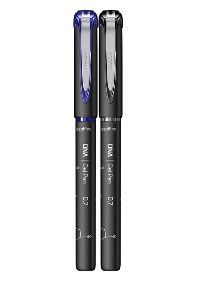 Scrıkss Offıce Dnal 0.7 Mm Jel Kalem Mavi & Siyah 2'li Blister, 0.7 Mm Genel