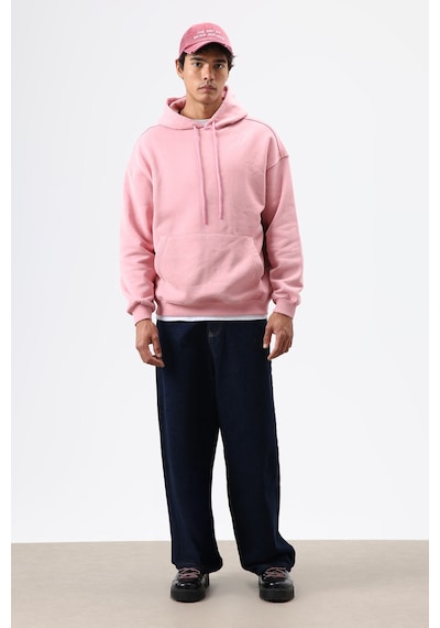 Vamos Basic Oversize Yıkamalı Hoodie Somon