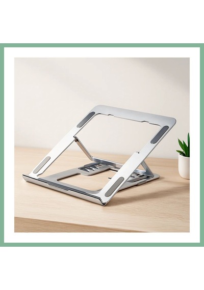 Bşkvirgo Katlanabilir Alüminyum Laptop Stand 6 Açılı Gümüş Bsk2026