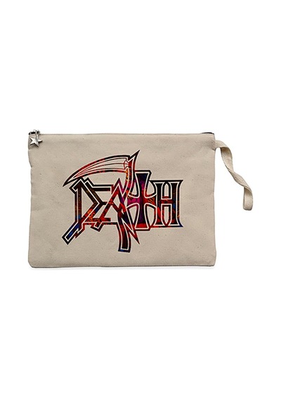 Death Rainbow Krem Clutch Astarlı Cüzdan / El Çantası Krem