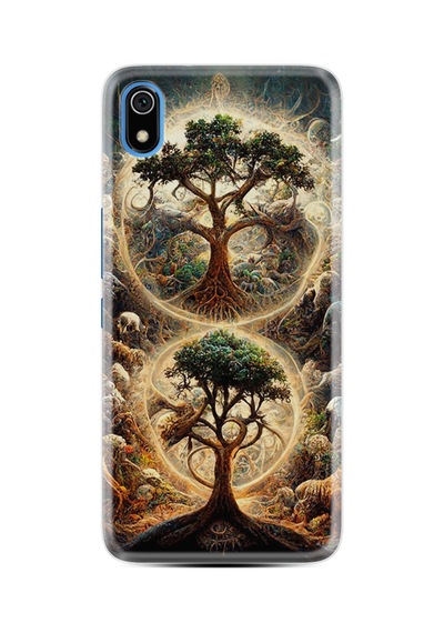 Xiaomi Redmi 7a Kılıf Boutique Baskılı Resimli İkili Ağaç Pcode -036