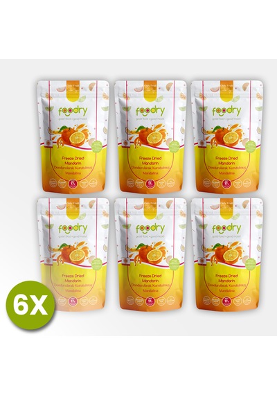 Freeze-dry Mandalina Freeze Dried Mandarin Dondurularak Kurutulmuş Meyve Kurusu 17gx6 17 G