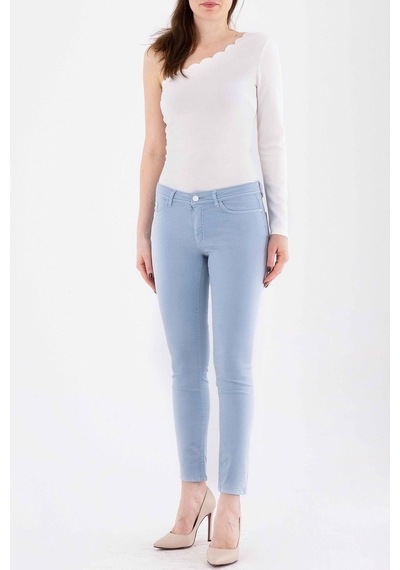 Explosion Minimalist Slim Fit Kadın Pantolon - Günlük Kullanım Açık Mavi