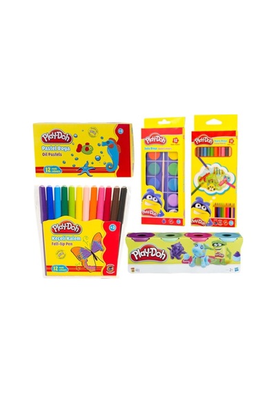 Kuru Sulu Pastel Keçeli Oyun Hamuru Kırtasiye Seti