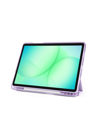 Samsung Galaxy Tab A11 Plus 2025 Kılıf Uyumlu Standlı Kalem Bölmeli Akıllı Trifolding Kapak Sm-x230 Lila
