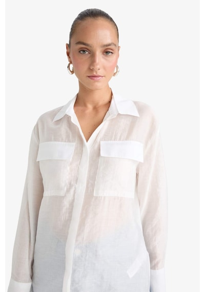 Defacto Regular Fit Uzun Kollu Gömlek F9140ax25wnwt34 Beyaz