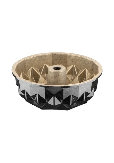 Emsan Black Shiny Star Döküm Kek Kalıbı 22 Cm Siyah