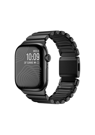 Watch 10 46mm Kordon Krd-151 Metal Silikon Kordon Siyah