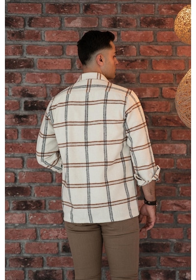 Oversize Ekoseli Çift Cep Erkek Oduncu Gömlek 001 Oversize Ekoseli Çift Cep Erkek Oduncu Gömlek 001