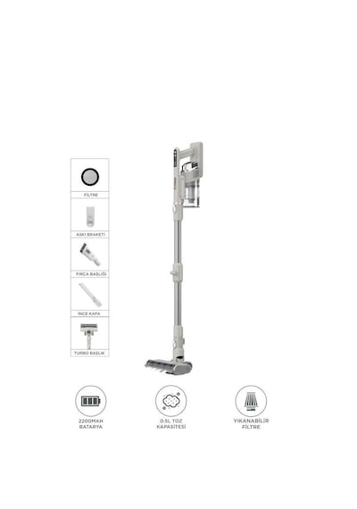 Torima CSVC-100 300 W Kablosuz Katlanabilir Hafif Uv Işıklı Dikey Şarjlı Süpürge