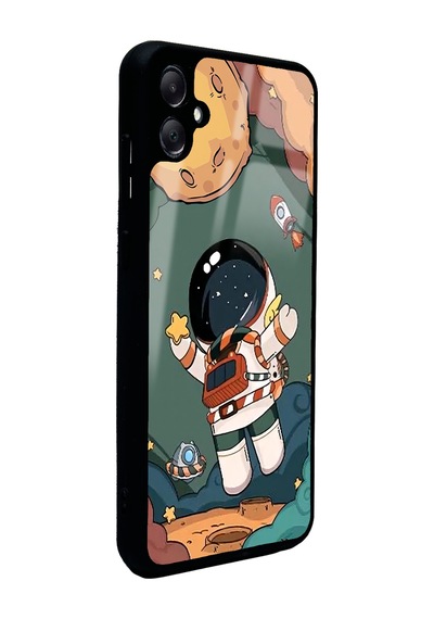 Samsung Uyumlu A05 Anime Astronot Tasarımlı Glossy Telefon Kılıfı Çok Renkli