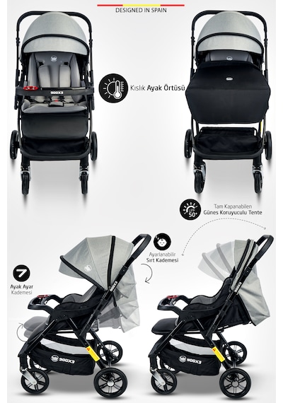 Baby Home 900 X3 Çift Yönlü Bebek Arabası