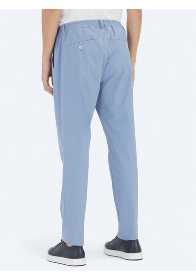 Kip Mavi Düz Dokuma Jogging Fit Casual Pantolon Mavi