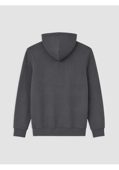 Lcwaıkıkı Classic Gri Kapüşonlu Erkek Fermuarlı Sweatshirt