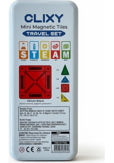 Mini Manyetik Yapı Blokları Seyahat Seti - 32 Parça Eğitici Oyuncak