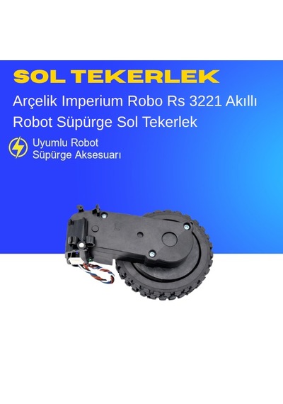 Vcr 4230 Grundig Slime Akıllı Robot Süpürge Sol Tekerlek Aksesuarları Yedek Parça