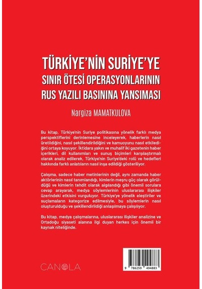 Türkiye'nin Suriye'ye Sınır Ötesi Operasyonlarının Rus Yazılı ...