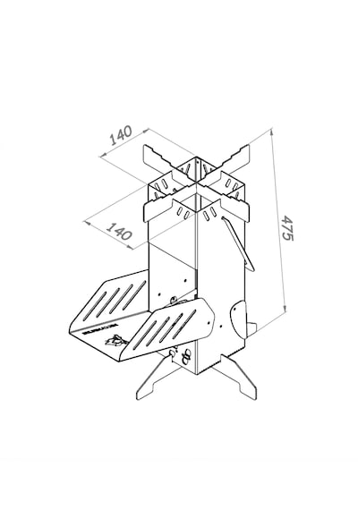 Roket Soba/kamp Ocağı/rocket Stove Gümüş