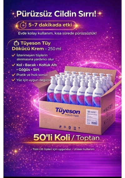 Tüyeson Tüy Dökücü Krem 50 x 250 ML
