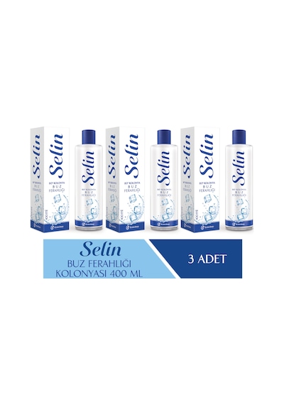 Selin Parfümlü Kolonya Buz Ferahlığı 400 ML 3'lü