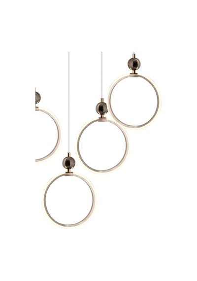 Ld 073 5s Model Gold 3 Renkli Salon Ve Oturma Odası İçin İdeal Alüminyum Avize, 60x70 Gold