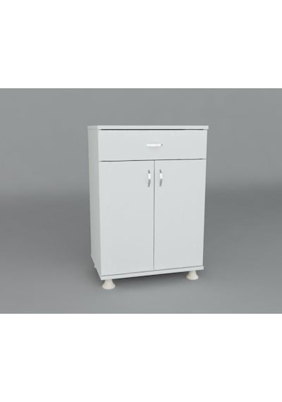 Lake Set Altı Banyo Mutfak Kiler Dolabı Çekmeceli Beyaz Demonte