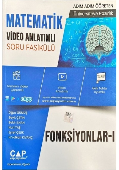 2023 Matematik Fonksiyonlar 1 Video Anlatımlı Soru Fasikülü -  Çap Yayınları