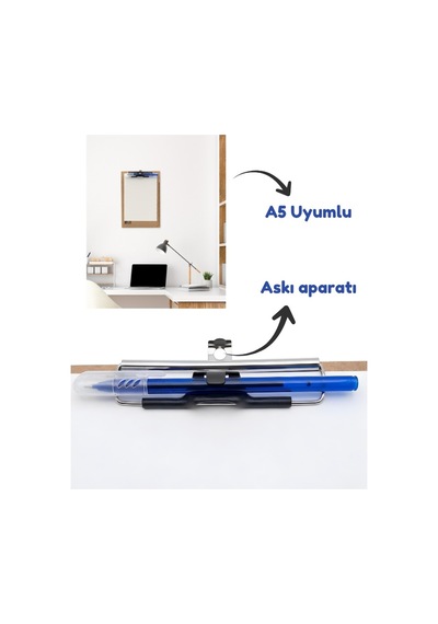 Temel A4 ve A5 Ahşap Sekreterlik Metal Klipsli 2li Set