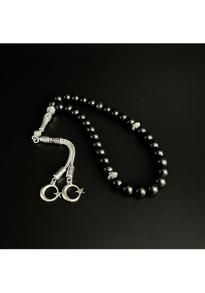 Yıldız Doğal Taş Shungite 8mm 33lük Doğal Taş Tesbih