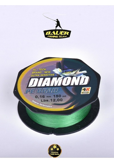 Bauer Dıamond Pe Braid 4x 150 Metre Ip Misina Süper Kaliteli