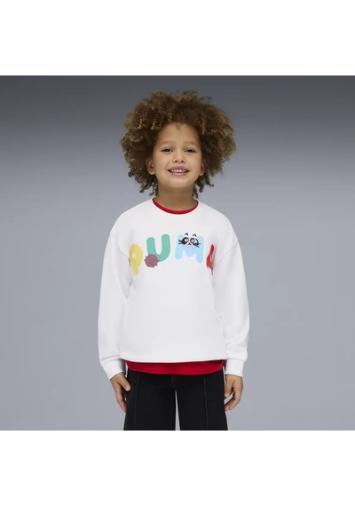 Puma Sporty Cats Relaxed Crew Ps Puma White Unisex Beyaz Sweatshirt