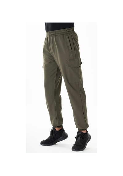 Maraton Sportswear Oversize Erkek Ribana Paça Basic Haki Eşofman Altı 22396-haki Haki