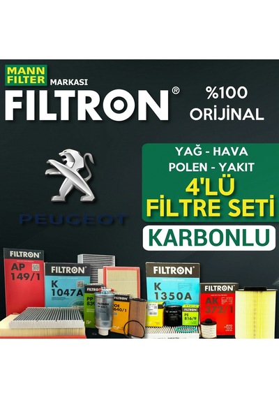 Peugeot Partner 1.9 Dizel Filtron Filtre Bakım Seti 2002-2008 (495585009)