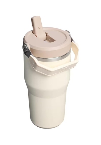 Stanley The Iceflow Flip Straw 2.0 Tumbler 0.59l / 20oz Cream Termos As10134250119 Krem Çok Renkli