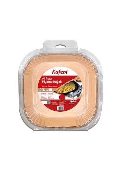 Kafem Airfryer Pişirme Kağıdı Kare 20 x 25'li 20 CM