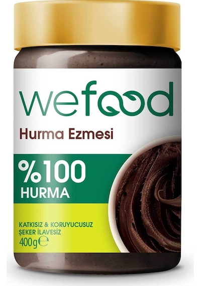 Wefood %100 Sade Hurma Ezmesi 400 gr (Hurma Püresi, Hurma Dolgusu)