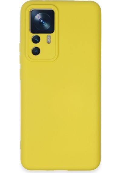 Xiaomi Mi 12t Pro Uyumlu Kılıf Nano İçi Kadife Silikon - Sarı
