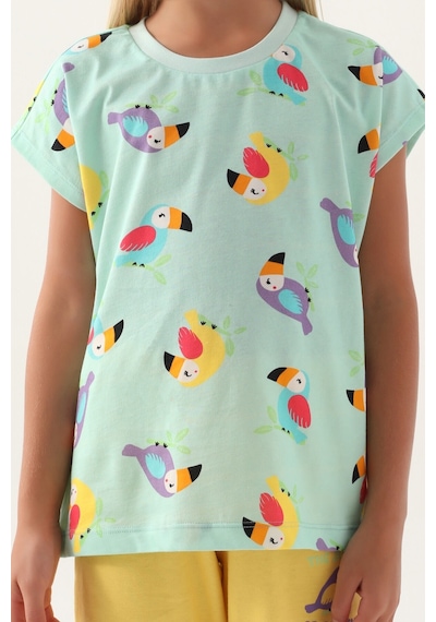 Rolypoly Owl Yeşil Kız Çocuk Kapri Takım 5274-43043 Yeşil