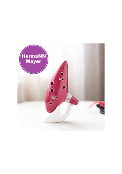 Hermann Mayer Hmo12Rd Pro Seramik Alto Ocarina - Kırmızı