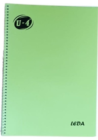 U-4 A4 Pp Kp Spiralli 40 Yp Çizgili Defter-yeşil